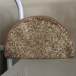 Tarte Gold Glitter Cosmetic Bag